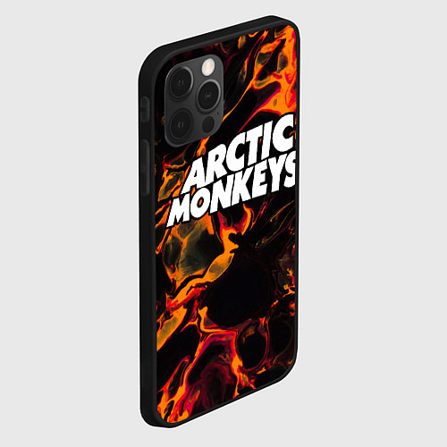 Чехол iPhone 12 Pro Max Arctic Monkeys red lava / 3D-Черный – фото 2