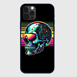 Чехол для iPhone 12 Pro Max Cyber skull - ai art fantasy, цвет: 3D-черный