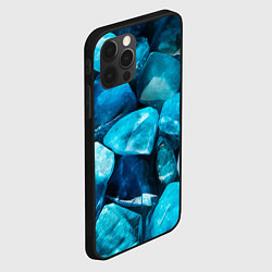 Чехол для iPhone 12 Pro Max Аквамарин камни минералы крупный план, цвет: 3D-черный — фото 2