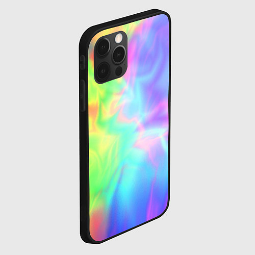 Чехол iPhone 12 Pro Max Яркий тай-дай абстракция / 3D-Черный – фото 2
