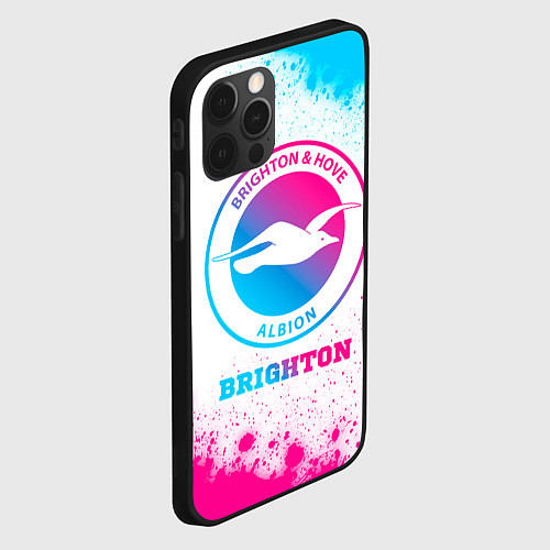 Чехол iPhone 12 Pro Max Brighton neon gradient style / 3D-Черный – фото 2