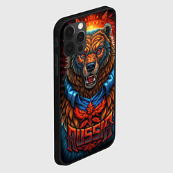 Чехол для iPhone 12 Pro Max Военный русский медведь, цвет: 3D-черный — фото 2