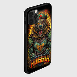 Чехол для iPhone 12 Pro Max Мощный военный медведь СССР, цвет: 3D-черный — фото 2