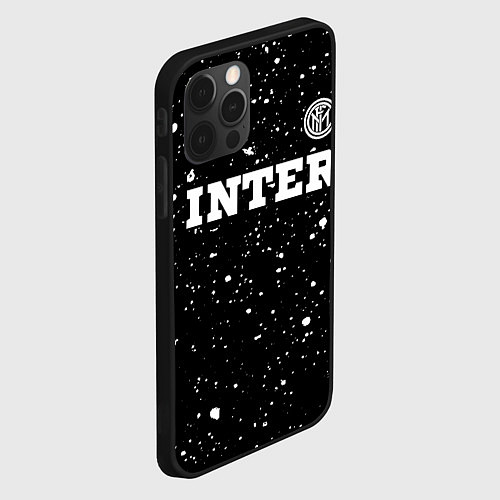 Чехол iPhone 12 Pro Max Inter sport на темном фоне посередине / 3D-Черный – фото 2