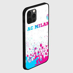 Чехол для iPhone 12 Pro Max AC Milan neon gradient style посередине, цвет: 3D-черный — фото 2