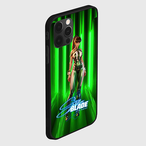 Чехол iPhone 12 Pro Max Stellar Blade green Eve / 3D-Черный – фото 2