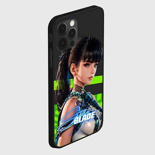 Чехол iPhone 12 Pro Max Stellar Blade Eve яркий зеленый / 3D-Черный – фото 2