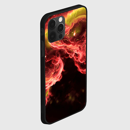 Чехол iPhone 12 Pro Max Адское пламя инферно - inferno flame / 3D-Черный – фото 2