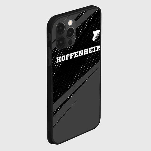 Чехол iPhone 12 Pro Max Hoffenheim sport на темном фоне посередине / 3D-Черный – фото 2