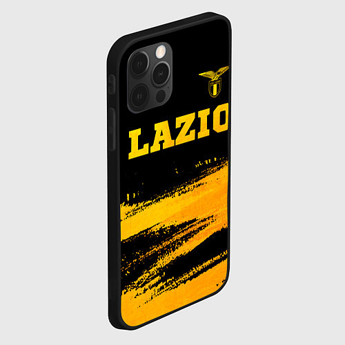 Чехол iPhone 12 Pro Max Lazio - gold gradient посередине / 3D-Черный – фото 2