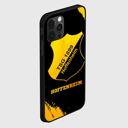 Чехол iPhone 12 Pro Max Hoffenheim - gold gradient / 3D-Черный – фото 2