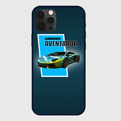 Чехол iPhone 12 Pro Max Спортивная машина Lamborghini Aventador