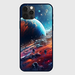 Чехол для iPhone 12 Pro Max Космос фантастическая планета, цвет: 3D-черный