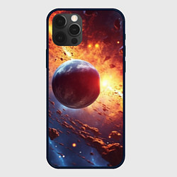 Чехол для iPhone 12 Pro Max Космос фантастическая планета, цвет: 3D-черный