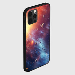 Чехол для iPhone 12 Pro Max Галактика и планеты, цвет: 3D-черный — фото 2