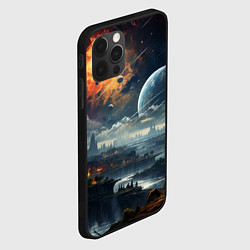 Чехол для iPhone 12 Pro Max Фантастическая планета - космический инопланетный, цвет: 3D-черный — фото 2