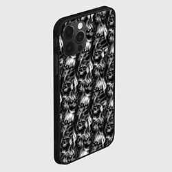 Чехол для iPhone 12 Pro Max Smoke skulls, цвет: 3D-черный — фото 2