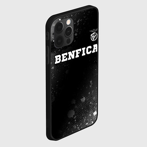 Чехол iPhone 12 Pro Max Benfica sport на темном фоне посередине / 3D-Черный – фото 2