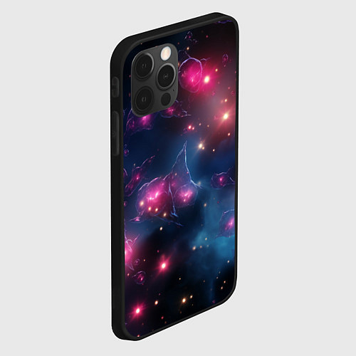 Чехол iPhone 12 Pro Max Абстрактный космос фантастика / 3D-Черный – фото 2