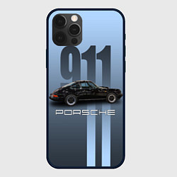 Чехол для iPhone 12 Pro Max Винтажный автомобиль Porsche, цвет: 3D-черный