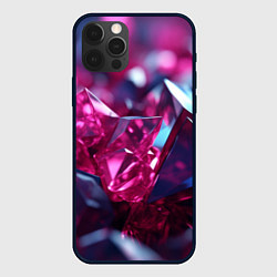 Чехол для iPhone 12 Pro Max Яркие розовые хрусталики, цвет: 3D-черный