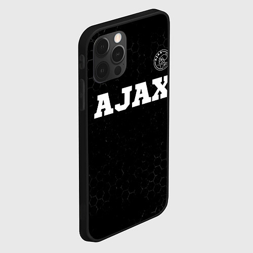 Чехол iPhone 12 Pro Max Ajax sport на темном фоне посередине / 3D-Черный – фото 2