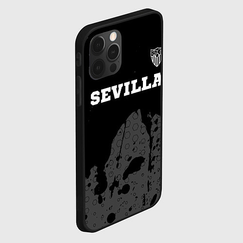 Чехол iPhone 12 Pro Max Sevilla sport на темном фоне посередине / 3D-Черный – фото 2