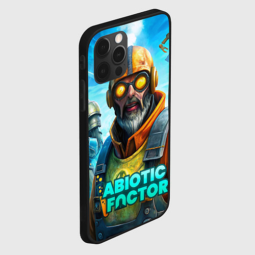 Чехол iPhone 12 Pro Max Abiotic Factor игровые персонажи / 3D-Черный – фото 2