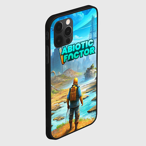 Чехол iPhone 12 Pro Max Abiotic Factor один персонаж / 3D-Черный – фото 2