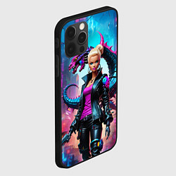 Чехол для iPhone 12 Pro Max Барби и дракон - киберпанк нейросеть, цвет: 3D-черный — фото 2