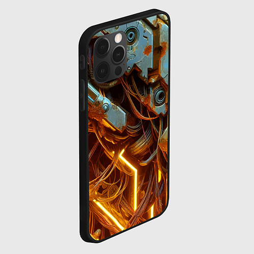 Чехол iPhone 12 Pro Max Cyber armor - ai art / 3D-Черный – фото 2