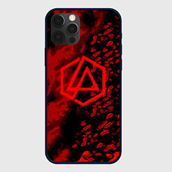 Чехол для iPhone 12 Pro Max Linkin park red logo, цвет: 3D-черный