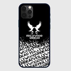Чехол для iPhone 12 Pro Max Hollywood Undead rock, цвет: 3D-черный