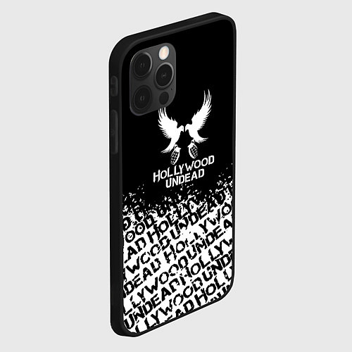 Чехол iPhone 12 Pro Max Hollywood Undead rock / 3D-Черный – фото 2