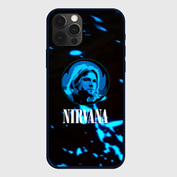 Чехол для iPhone 12 Pro Max Nirvana рок бенд краски, цвет: 3D-черный