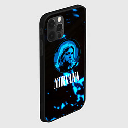 Чехол для iPhone 12 Pro Max Nirvana рок бенд краски, цвет: 3D-черный — фото 2