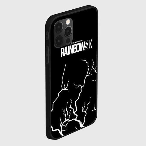 Чехол iPhone 12 Pro Max Rainbow six night city / 3D-Черный – фото 2