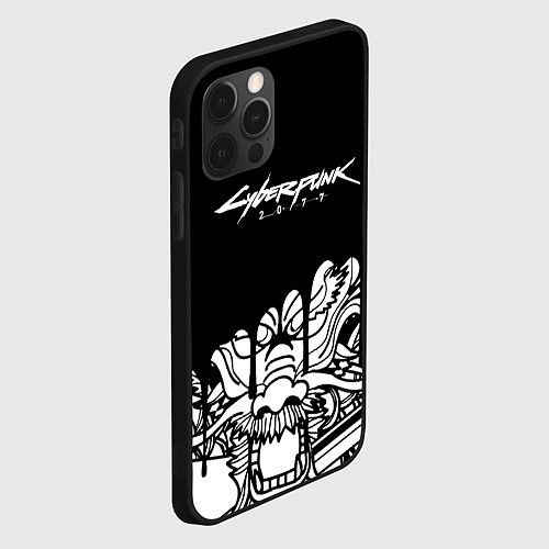 Чехол iPhone 12 Pro Max Cyberpunk steel samurai / 3D-Черный – фото 2