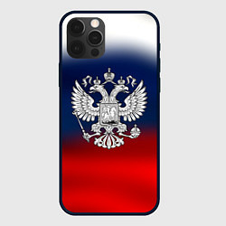 Чехол для iPhone 12 Pro Max Россия герб краски, цвет: 3D-черный