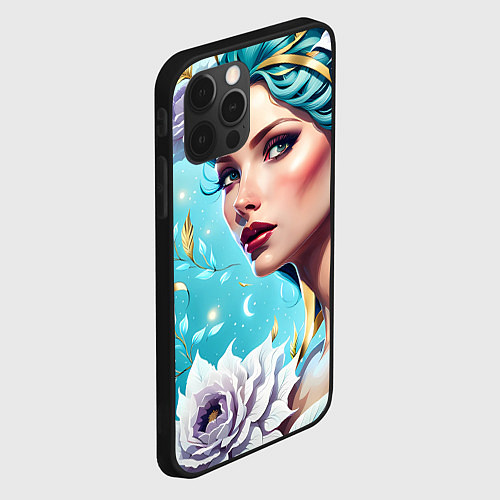 Чехол iPhone 12 Pro Max Фантастическая леди / 3D-Черный – фото 2