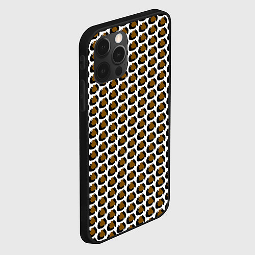 Чехол iPhone 12 Pro Max Паттерн пятнышки / 3D-Черный – фото 2