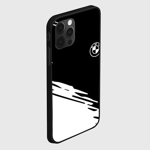 Чехол iPhone 12 Pro Max BMW краски спорт текстура / 3D-Черный – фото 2