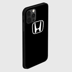 Чехол для iPhone 12 Pro Max Honda white logo, цвет: 3D-черный — фото 2