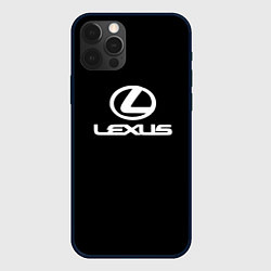 Чехол для iPhone 12 Pro Max Lexus white logo, цвет: 3D-черный