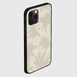 Чехол для iPhone 12 Pro Max Бежевые пальмы паттерн, цвет: 3D-черный — фото 2