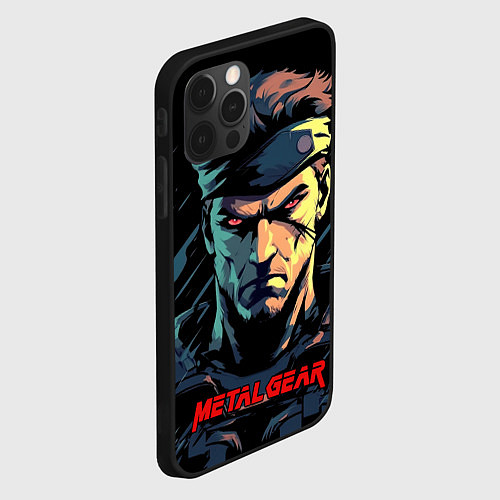 Чехол iPhone 12 Pro Max Веном Снейк Metal gear game / 3D-Черный – фото 2