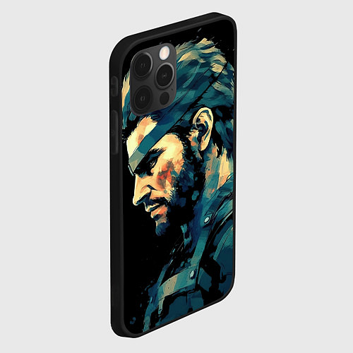 Чехол iPhone 12 Pro Max Веном Снейк Metal gear game / 3D-Черный – фото 2