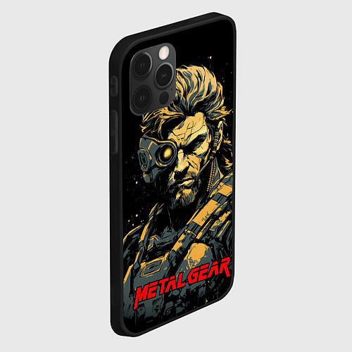 Чехол iPhone 12 Pro Max Веном Снейк Metal gear game / 3D-Черный – фото 2