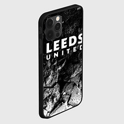 Чехол для iPhone 12 Pro Max Leeds United black graphite, цвет: 3D-черный — фото 2