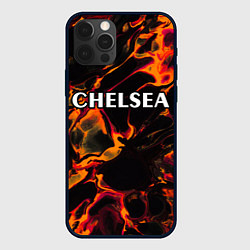 Чехол для iPhone 12 Pro Max Chelsea red lava, цвет: 3D-черный